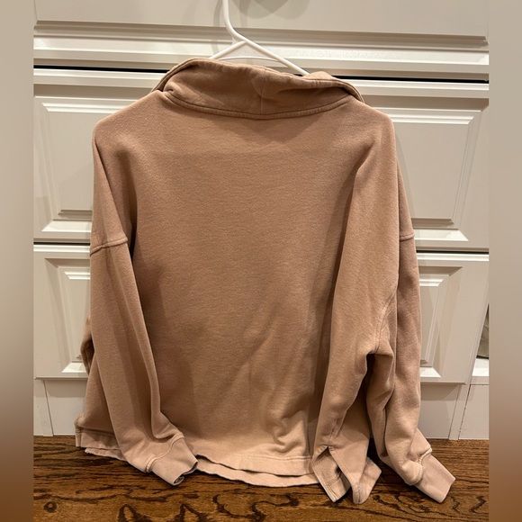 Maternity Quarter-Zip Pullover Sweatshirt - Picture 4 of 5